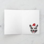 Corgi Clause Vrolijke Kerst Rode Vakantie Feestdagen Kaart (Binnen)