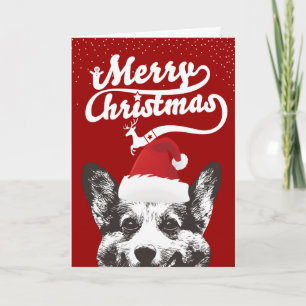 Corgi Clause Vrolijke Kerst Rode Vakantie Feestdagen Kaart