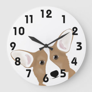 Corgi Clock Grote Klok