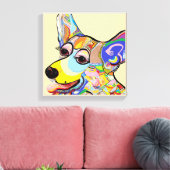 Corgi Close Up Canvas Afdruk (Insitu (Woonkamer))