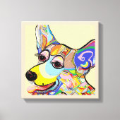 Corgi Close Up Canvas Afdruk (Voorkant)