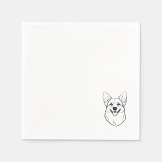 Corgi Cocktail Napkin Servet