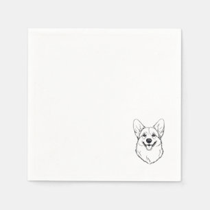 Corgi Cocktail Servet