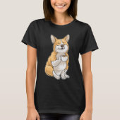 Corgi Coffee Cup T-shirt (Voorkant)