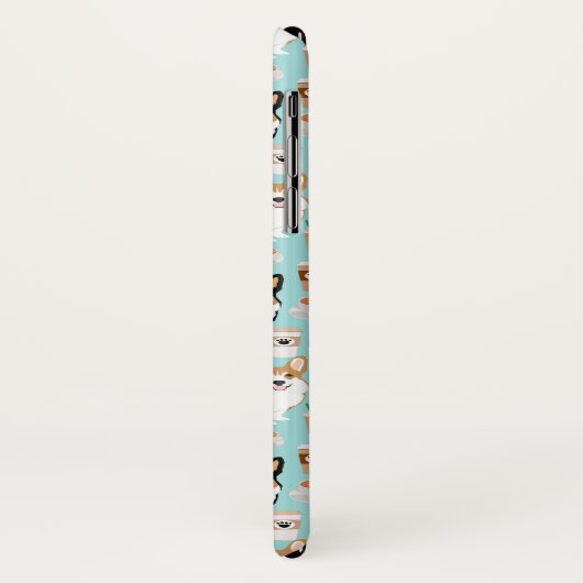 Corgi Coffee iPhone case - Cardigan corgis (Achterkant/links)