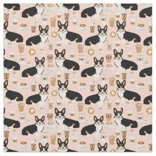 Corgi Coffee-weefsel met tricolverf - brij Stof
