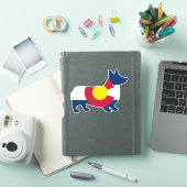 Corgi Colorado Vlag Sticker (iPad Cover)