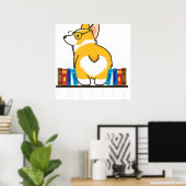 Corgi - Corgeek Funny Book Nerd Geek Dog Gift .p Poster (Thuiskantoor)