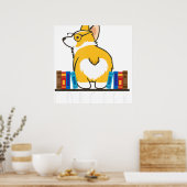 Corgi - Corgeek Funny Book Nerd Geek Dog Gift .p Poster (Keuken)