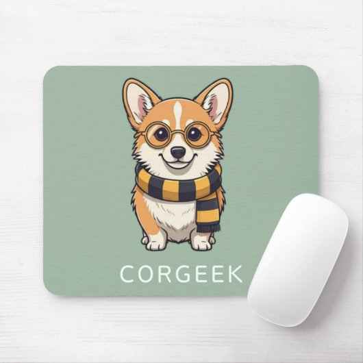 Corgi Corgeek over Groen | Hondenliefhebber cadeau Muismat (Met muis)