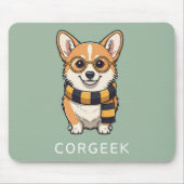 Corgi Corgeek over Groen | Hondenliefhebber cadeau Muismat (Voorkant)