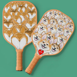 Corgi+Corgi Butts Pickleball Paddle