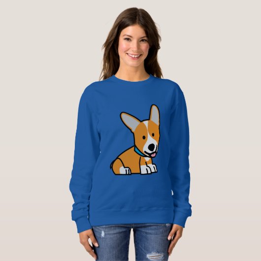 Corgi Corgis hondenpuppy doggy happy Pembroke Wels Trui (Voorkant volledig)