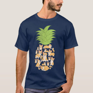 Corgi Corgis Pineapple Hondenliefhebber T-shirt