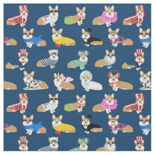 corgi costumes navy stof