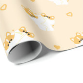 Corgi Couple Cadeaupapier (Rol Hoek)