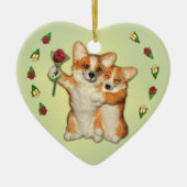 "Corgi Couple" Corgi Ornament (Voorkant)