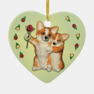 "Corgi Couple" Corgi Ornament