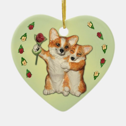 "Corgi Couple" Corgi Ornament (Voorkant)