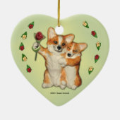 "Corgi Couple" Corgi Ornament (Achterkant)