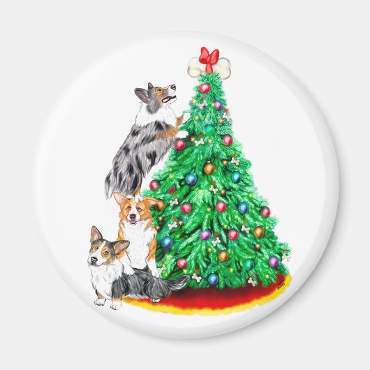 Corgi Cristmas Reach Goals Magneet (Voorkant)
