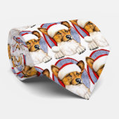 Corgi Cristmas Santa Stropdas (Opgerold)