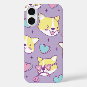 Corgi Crush Heart Eyes iPhone 16 Hoesje