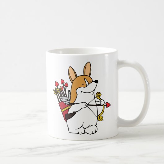 Corgi Cupid Valentijnsdag Mok (Rechts)
