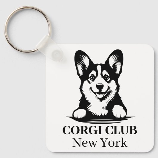 Corgi Custom Club Thema sleutelhanger (Voorkant)