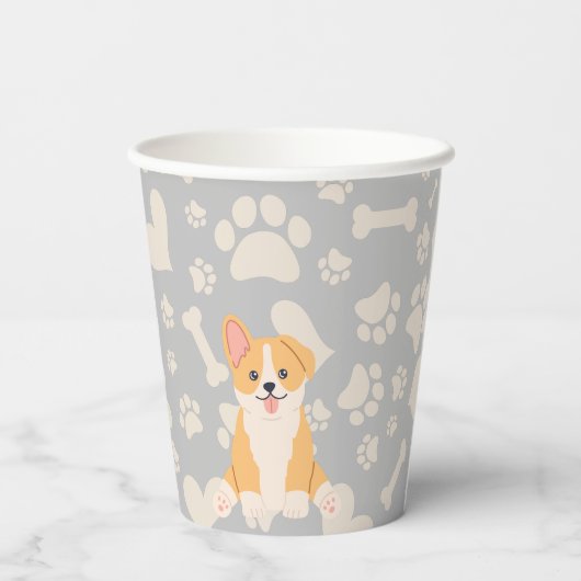 Corgi Cute Papieren Bekers (Achterkant)