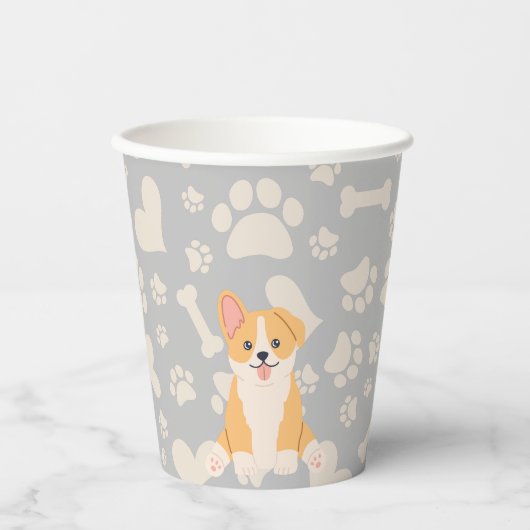 Corgi Cute Papieren Bekers (Voorkant)