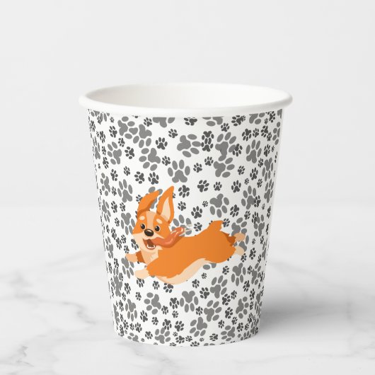 Corgi Cute Papieren Bekers (Voorkant)