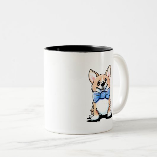 Corgi Cutie Two-Tone Coffee Mok (Voorkant rechts)