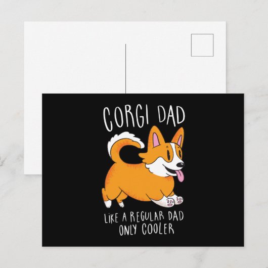 Corgi dad briefkaart (Voorkant / Achterkant)