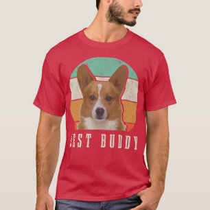 Corgi Dad Corgi Ma Best Buddy Retro  Dog T-shirt