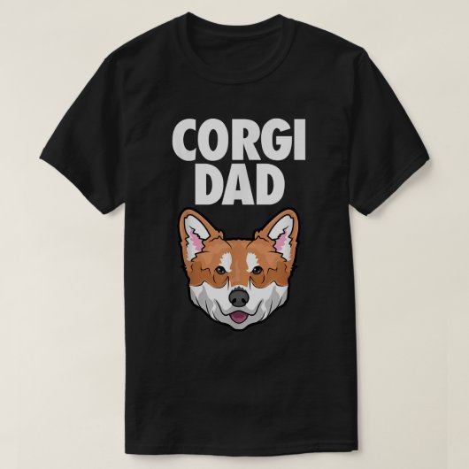 Corgi Dad Dog Face T-shirt (Design voorkant)