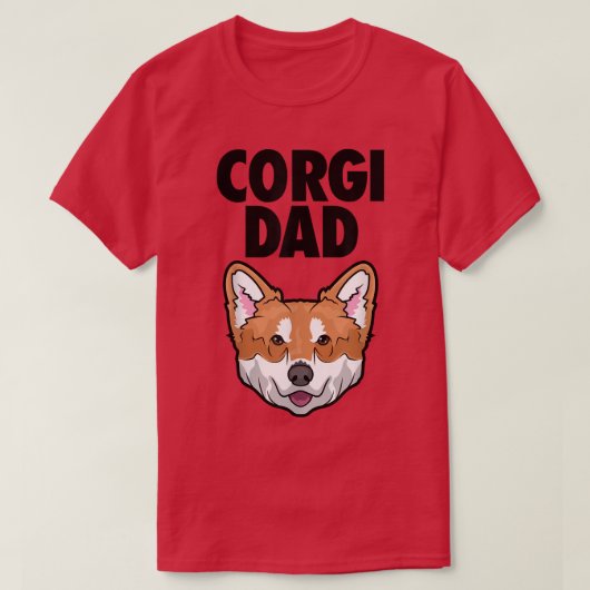 Corgi Dad Dog Face T-Shirt (Design voorkant)