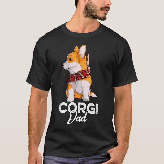 Corgi Dad Funny Vader Dag T-shirt Lover Mannen (Voorkant)