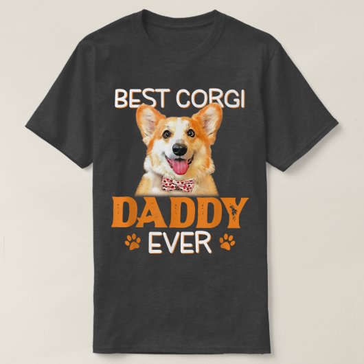 Corgi Dad Funny Vaderdag Best T-shirt (Design voorkant)