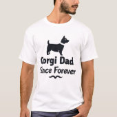 Corgi Dad Since Forever Retro Tee T-shirt (Voorkant)
