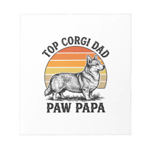 Corgi Dad T-shirt Vintage Zonsondergang Hond Papa Notitieblok