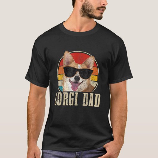 Corgi Dad  zonnebril Funny Corgi Dog Owner T-shirt (Voorkant)