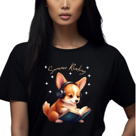 Corgi de boekenliefhebber t-shirt