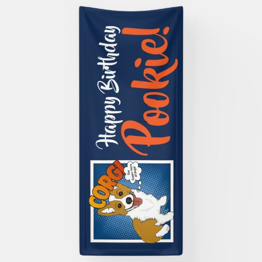 Corgi, de Super-Hero van honden. Spandoek (Verticaal)