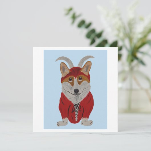 Corgi Devil Kaart (Staand voorkant)