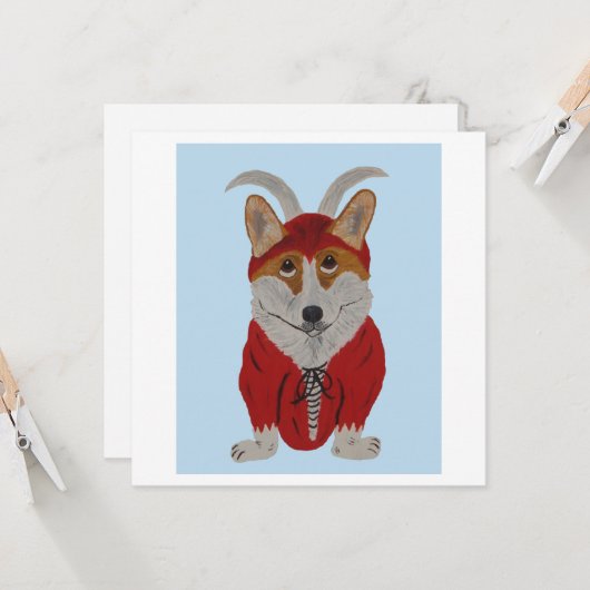 Corgi Devil Kaart (Voorkant / Achterkant in situ)