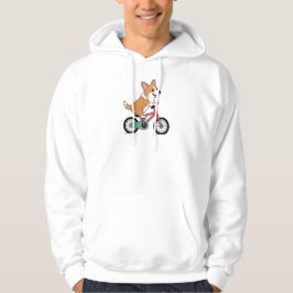 Corgi die op een fiets rijdt hoodie