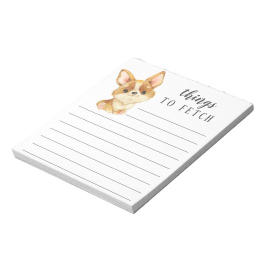 Corgi Dingen naar Fetch Notitieblok (Linkerzijde)