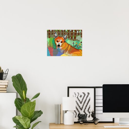 Corgi Dog 164 Poster (Thuiskantoor)