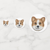 Corgi Dog 3D geïnspireerd Confetti (Achterkanten)